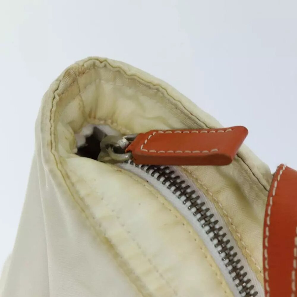 PRADA Tote Bag Nylon Beige Orange - Picture 10 of 16
